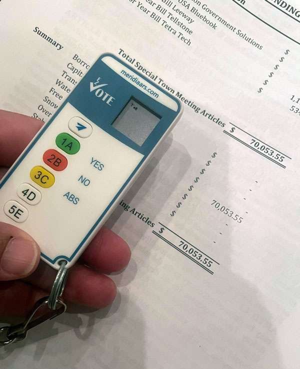 Blackstone Town Meeting 2025 clicker